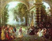 Jean-Antoine Watteau Das Ballvergnegen France oil painting artist